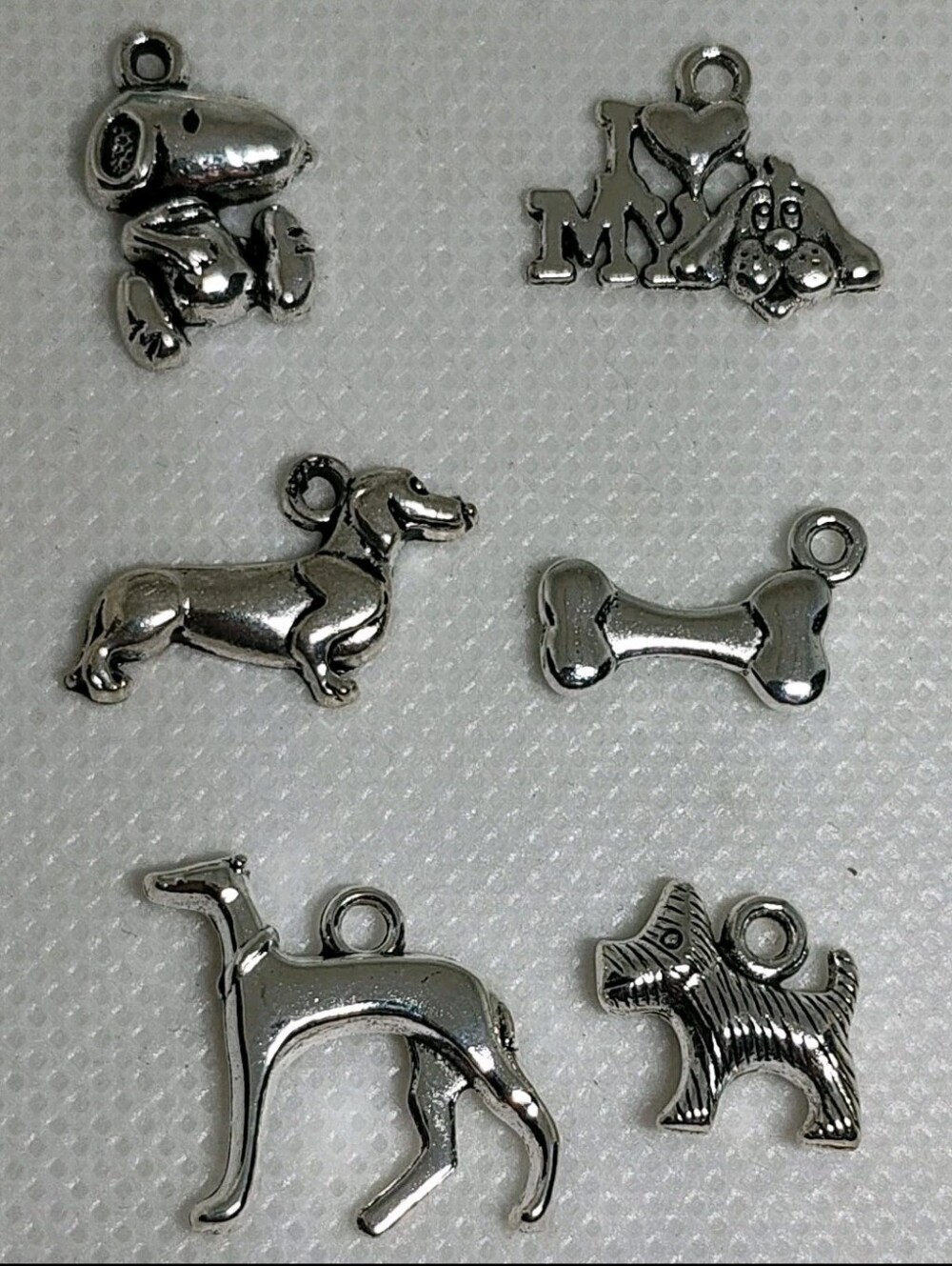15 Silver Dog Charm Mix - Small Dog/Puppy Charms - Picture 2 of 7